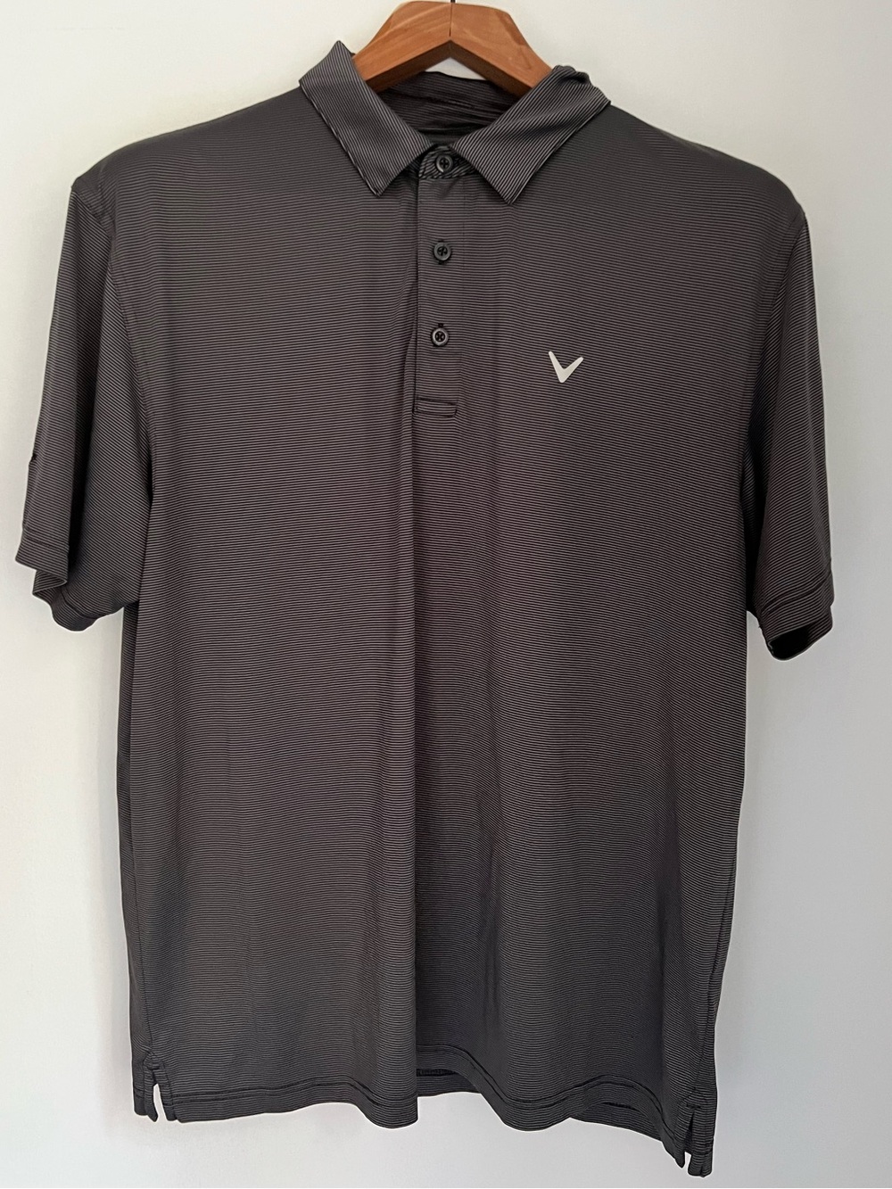 Callaway Men’s XL Gray Black Striped Performance Golf Polo